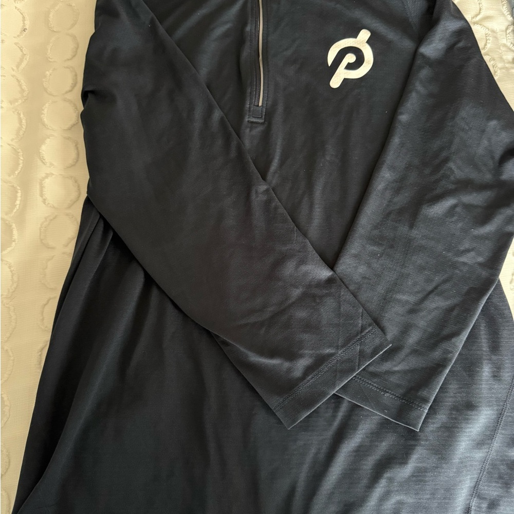 Lulu lemon Black Long Sleeve 3/4 zip pullover navy blue size Medium Peloton